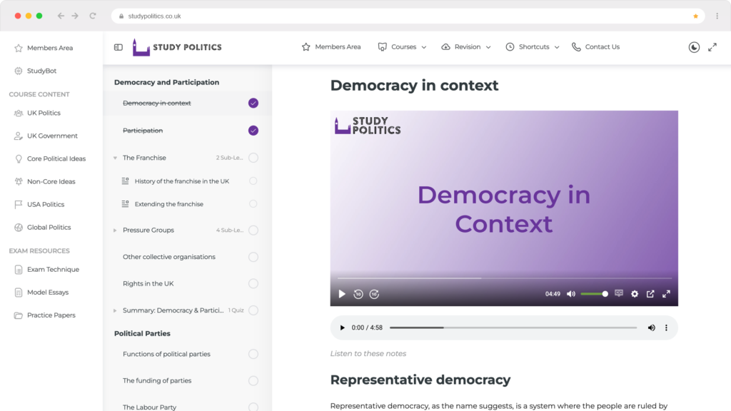 Study Politics Hero Screenshot